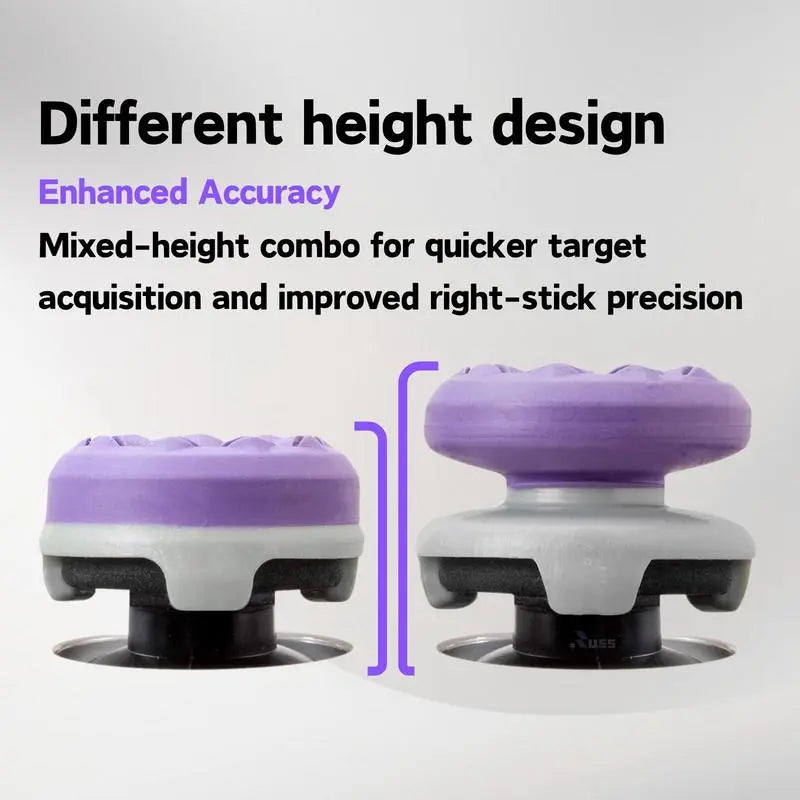 Professional Joystick Thumb Grips for PS5/PS4 and Xbox - Includes 1 High-Rise and 1 Mid-Rise Cap