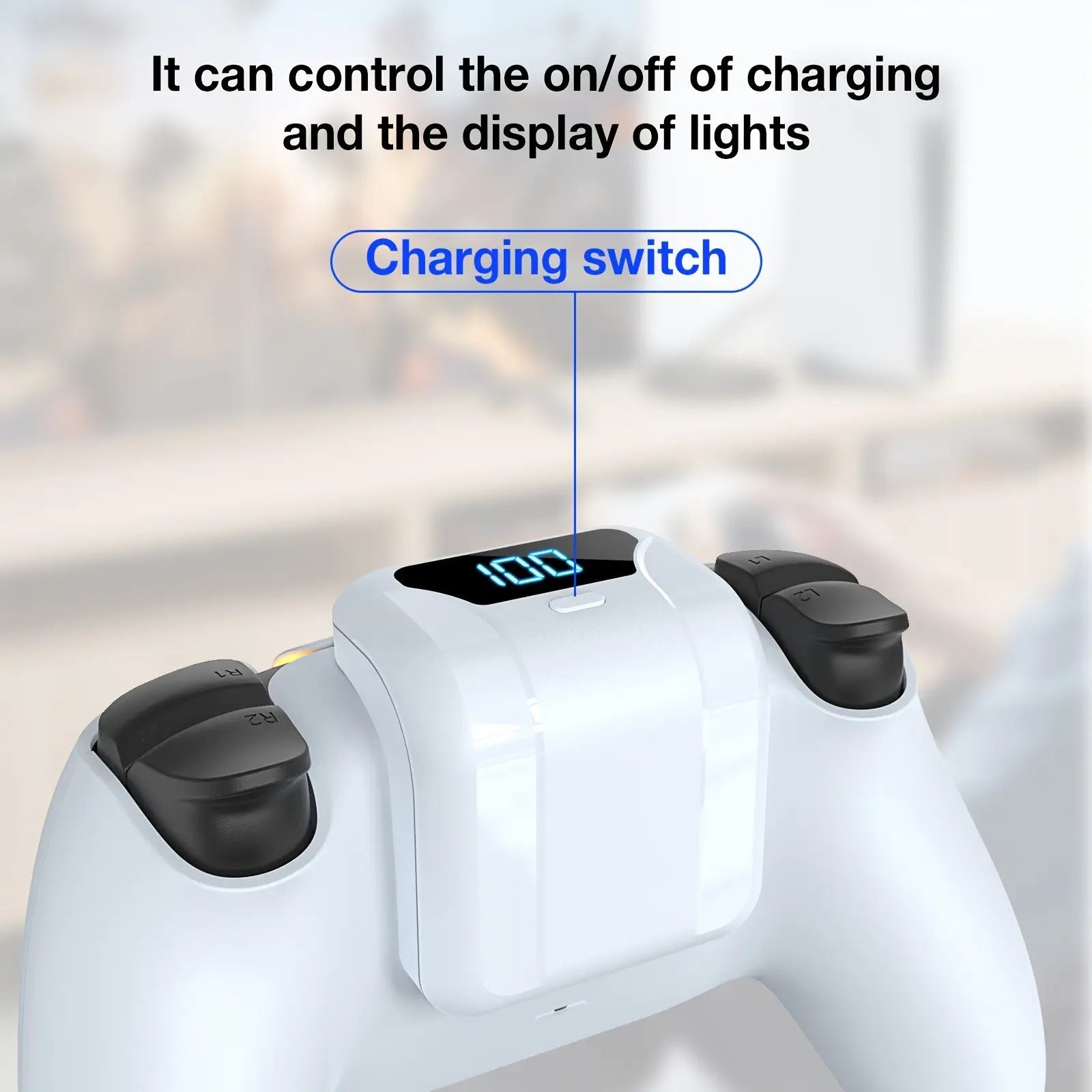 High-Capacity External Battery for PlayStation 5 Controllers, 1800mAh Power Bank with Backpack-Style Design, Enhanced Durability and Safety Features